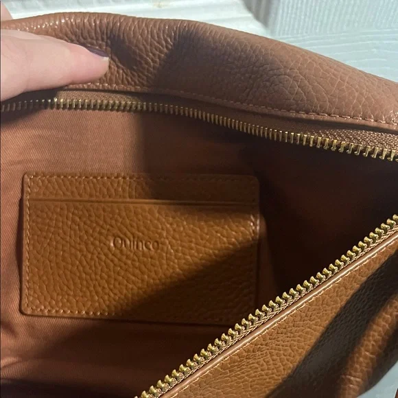 Quince Cognac Leather Sling Bag - Picture 6 of 9